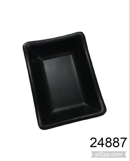 Imagen de PLATO CUADRADO MELAMINA NEGRO 9X6,5X2,5CM 7.25